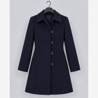 Women's fit and flare coat in Dark Blue
