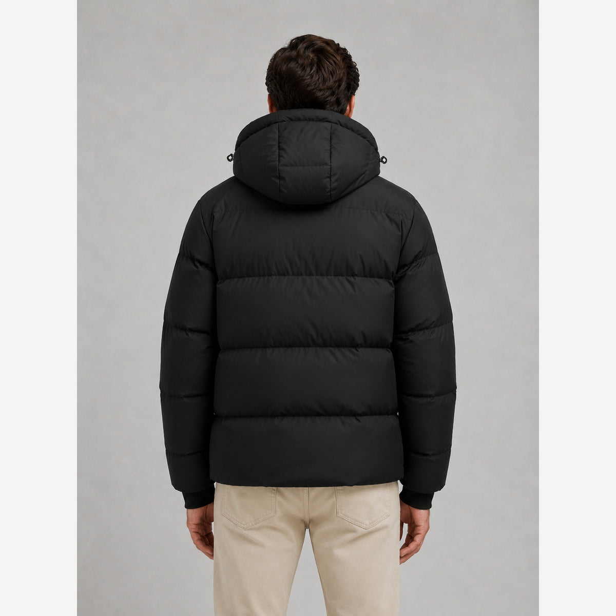 Men's Puffer Winter Jacket – Hooded Quilted Design