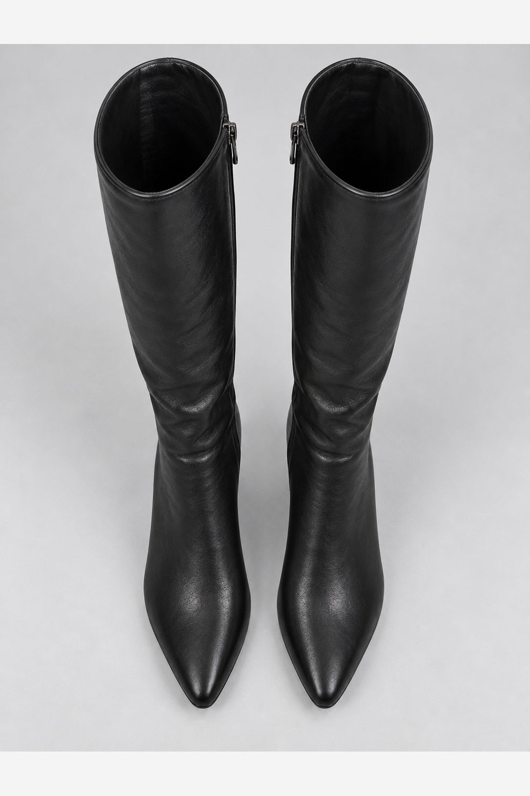 Women's Black Knee High Boots – Pointed Toe Block Heel