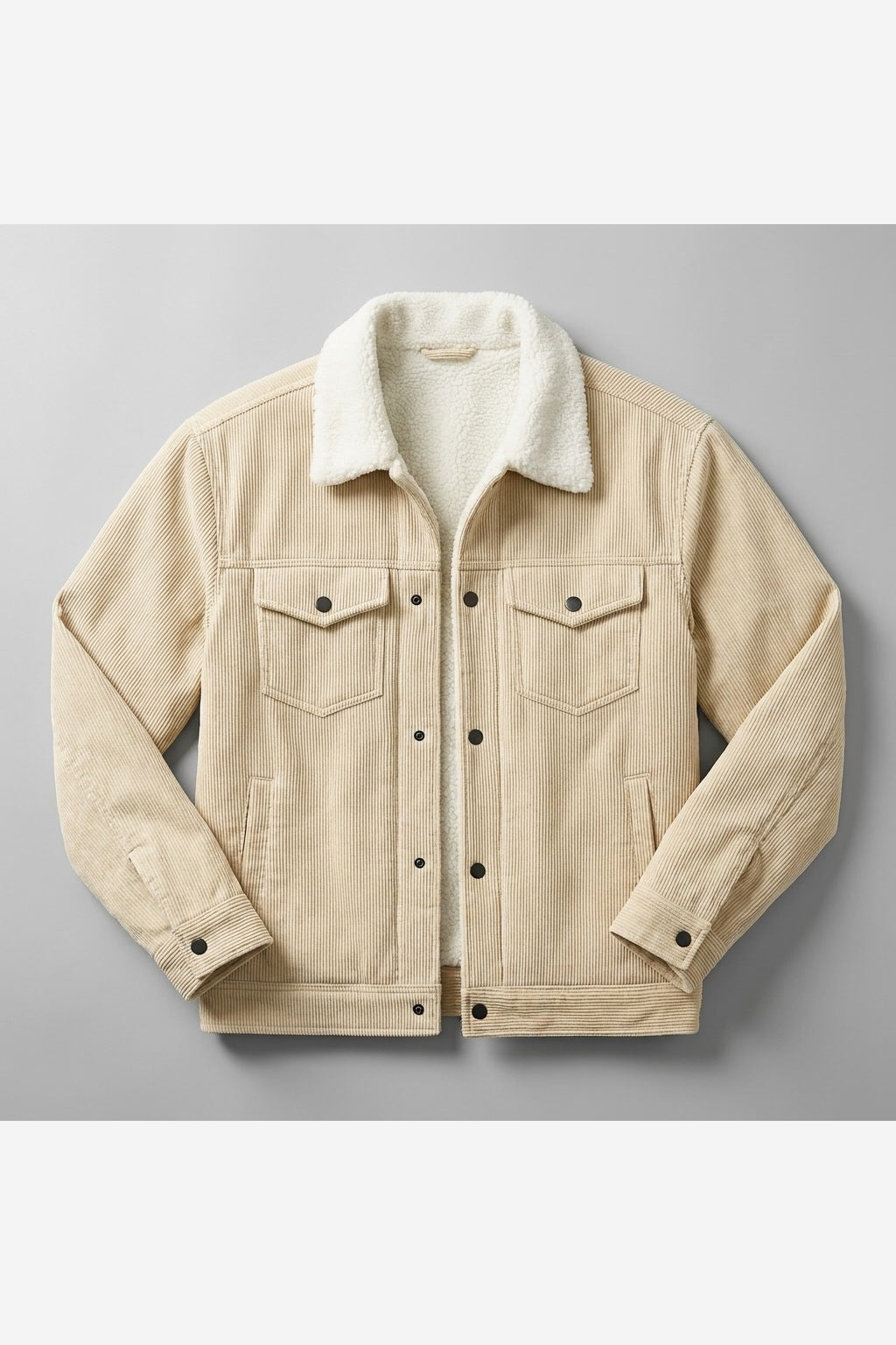 Men's Corduroy Jacket – Fleece Lined Sherpa Collar