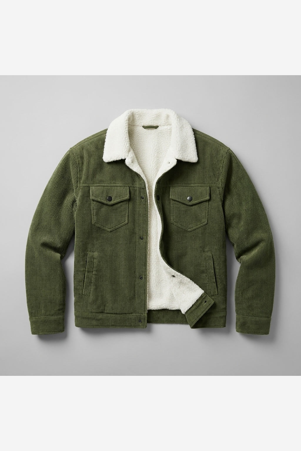 Men's Corduroy Jacket – Fleece Lined Sherpa Collar