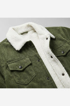 Men's Corduroy Jacket – Fleece Lined Sherpa Collar