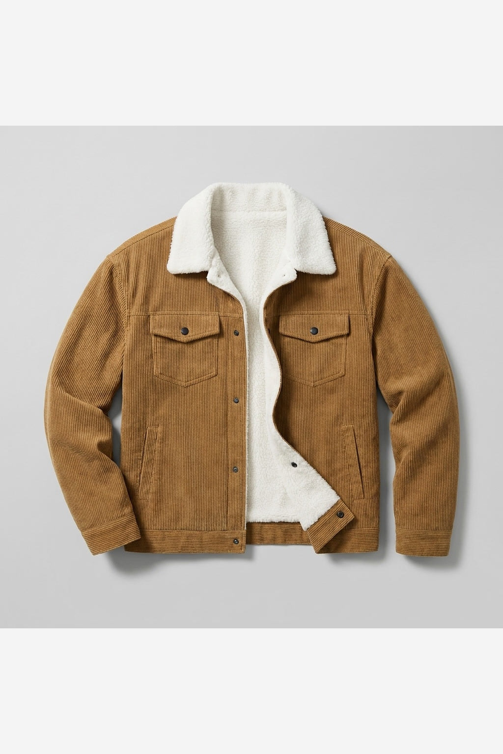 Men's Corduroy Jacket – Fleece Lined Sherpa Collar