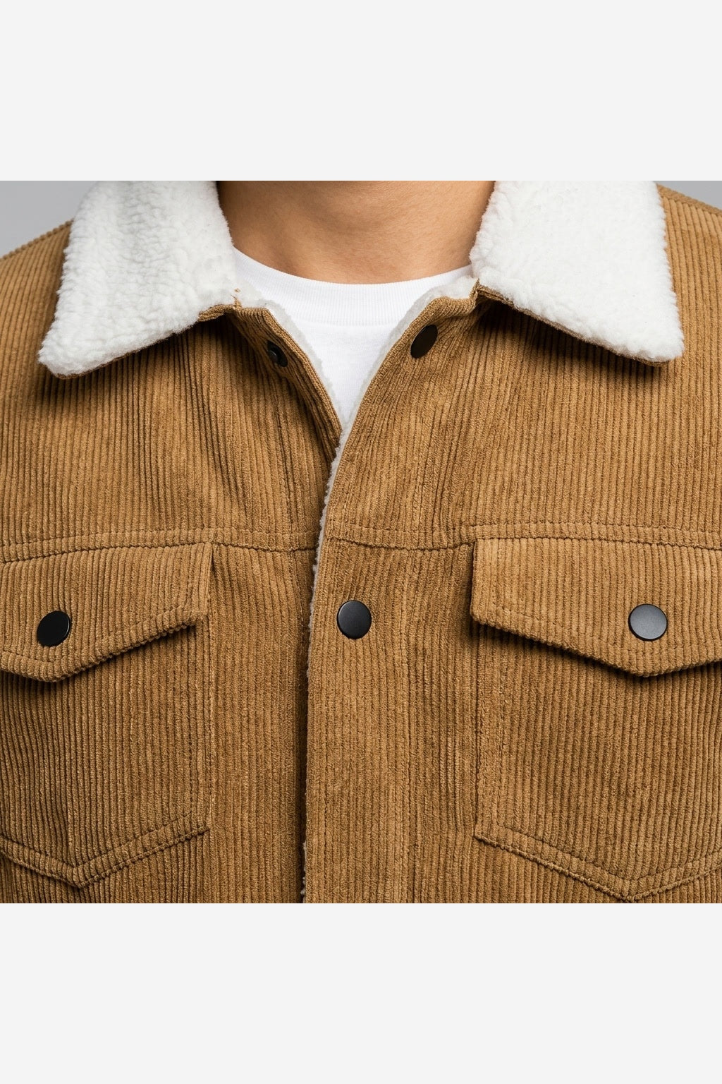 Men's Corduroy Jacket – Fleece Lined Sherpa Collar