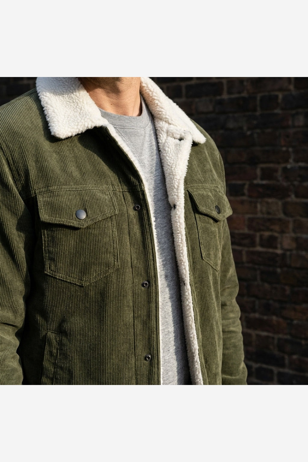 Men's Corduroy Jacket – Fleece Lined Sherpa Collar