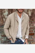 Men's Lightweight Casual Blazer – Relaxed Fit Button Front