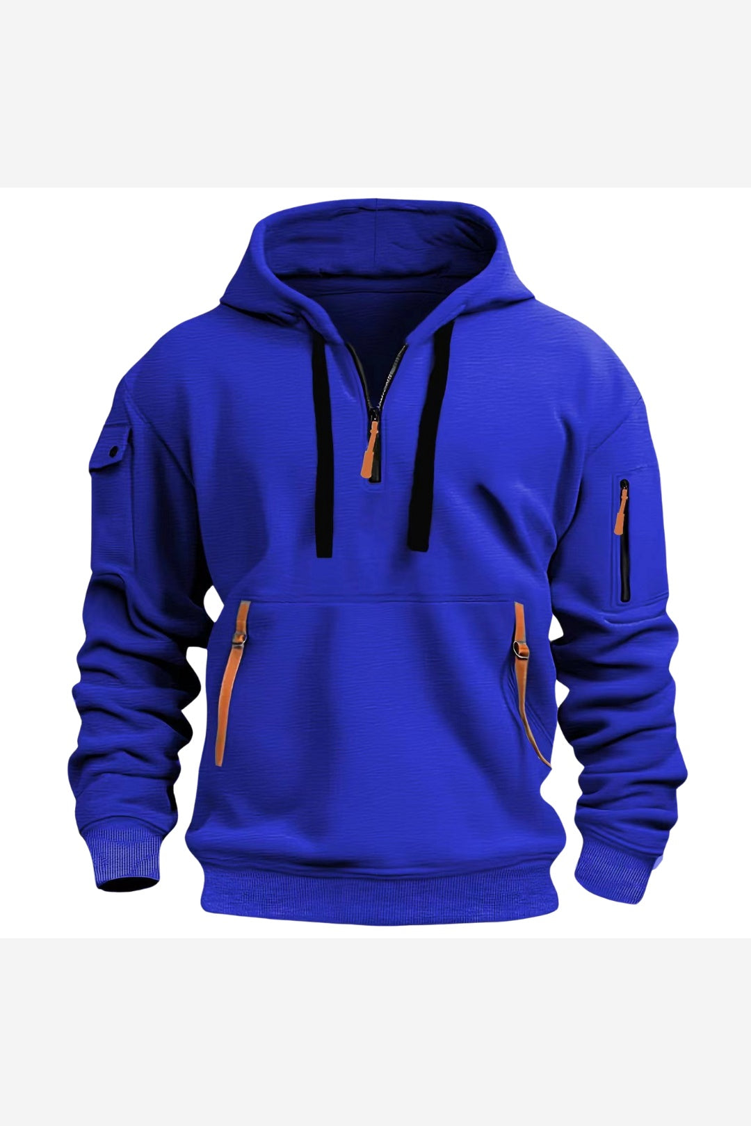 Men's Quarter Zip Hoodie – Blue