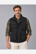 Men's Multi Pocket Utility Gilet – Black