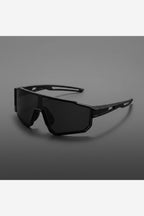 Oversized Shield Sunglasses – Stealth Black