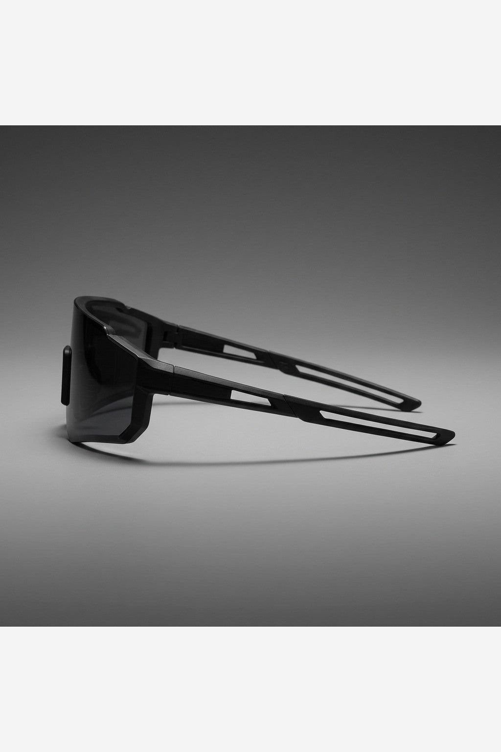 Oversized Shield Sunglasses – Stealth Black side view
