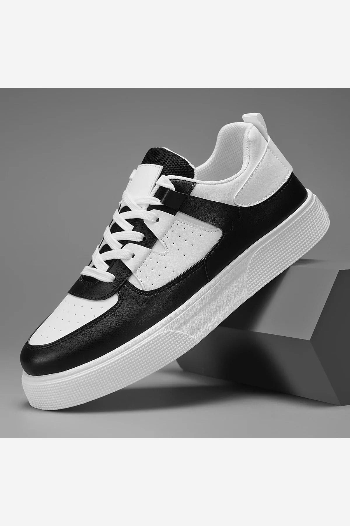 Men's Chunky Sole Trainers – Black/White