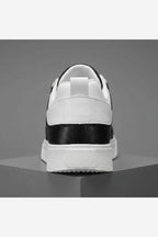 Men's Chunky Sole Trainers – Black/White heel