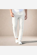 Men's Linen Look Trousers – White