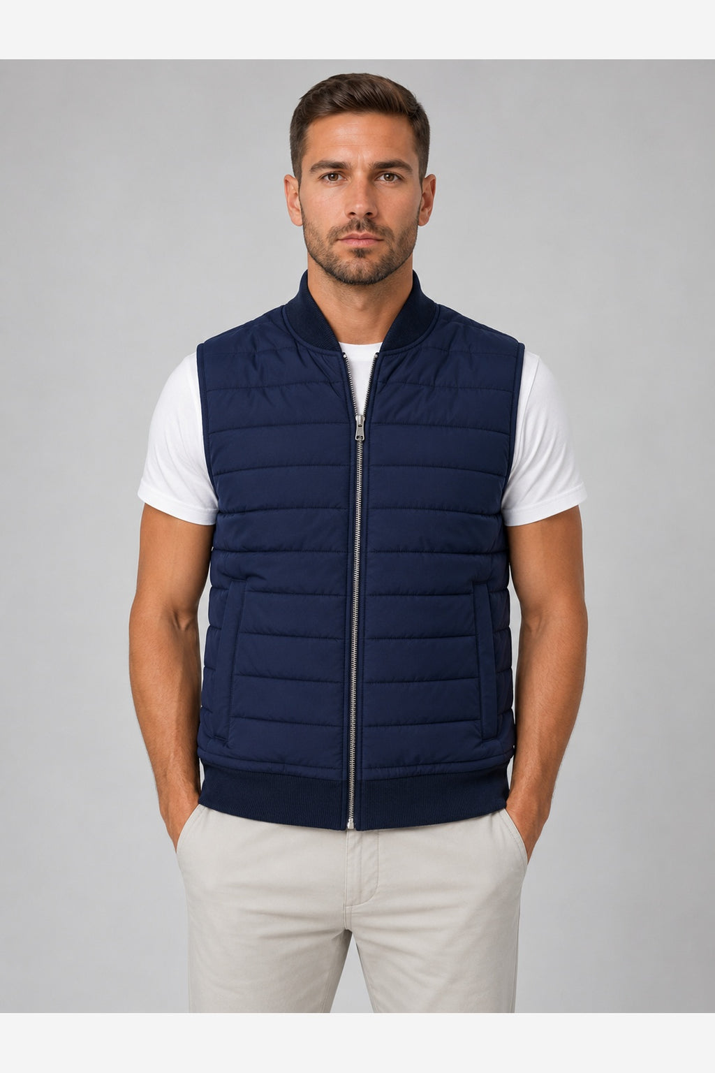 Men's Lightweight Quilted Gilet – Navy