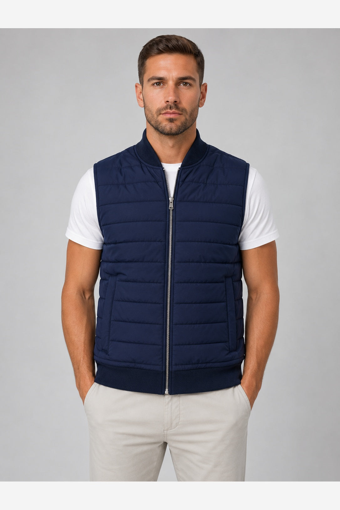 Men's Lightweight Quilted Gilet – Navy