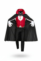 Men's Vampire Halloween Costume with Waistcoat, Cape and Bow Tie