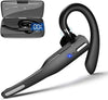 Vezeték nélküli Bluetooth-headset fülkampóval és töltőtokkal