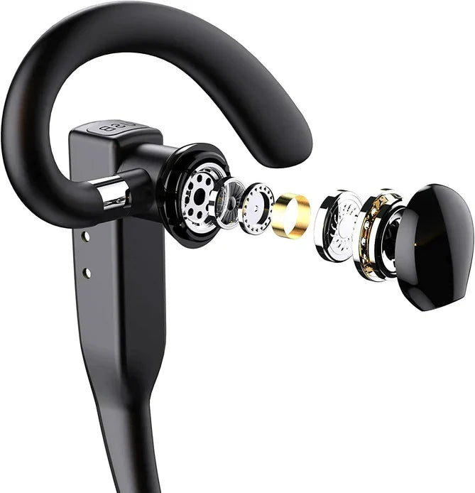 Wireless Bluetooth Headset with Ear Hook and Charging Case