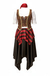 Costume d’Halloween de pirate pour femme avec corset et bandana