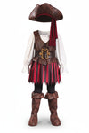 Children's Pirate Halloween Costume Dress with Hat, Belt and Boots