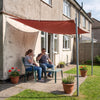 Voile d'ombrage rectangulaire avec anneaux en D renforcés aux coins pour abri de jardin ou terrasse