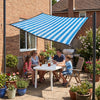 Voile d'ombrage rectangulaire avec œillets renforcés aux coins pour abri de jardin patio
