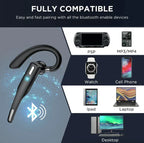 Wireless Bluetooth Headset with Ear Hook and Charging Case