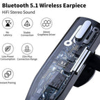Wireless Bluetooth Headset with Ear Hook and Charging Case