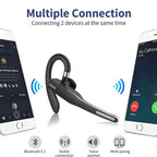 Wireless Bluetooth Headset with Ear Hook and Charging Case