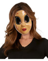 Masque d’horreur d’Halloween en plastique, demi-visage de fille inexpressive pour adultes