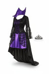 Déguisement de vampire féerique pour femme avec robe d’Halloween et manches en toile d’araignée