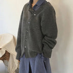 Women's Cardigan with Asymmetric Button Placket