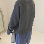 Women's Cardigan with Asymmetric Button Placket