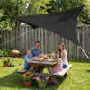 Voile d'ombrage triangulaire avec anneaux en D renforcés aux coins pour abri de jardin ou terrasse