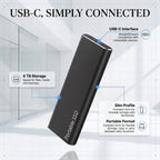 USB-C External SSD Portable Storage Device with USB-C Connection