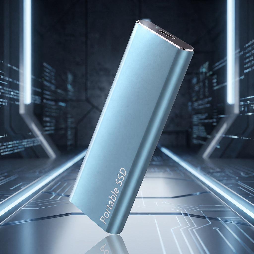 USB-C External SSD Portable Storage Device with USB-C Connection