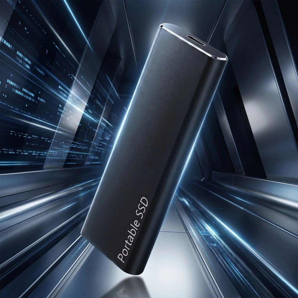 USB-C External SSD Portable Storage Device with USB-C Connection