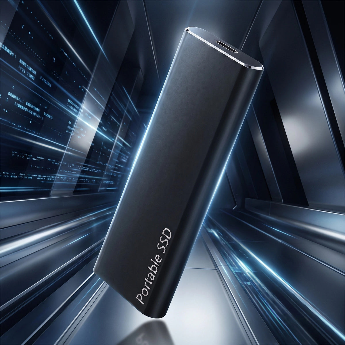USB-C External SSD Portable Storage Device with USB-C Connection