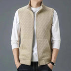 Gilet utilitaire léger pour homme avec poches profondes et col montant, idéal pour une superposition chic et décontractée