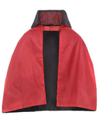 Children's Vampire Halloween Cape with Reversible Design and Stand Collar