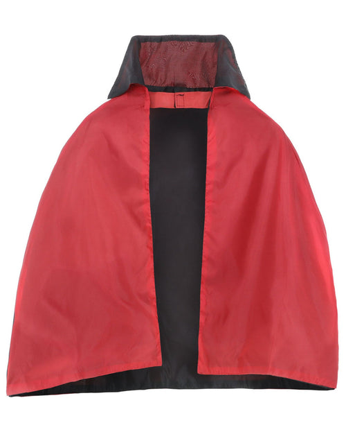 Cape de vampire pour enfants pour Halloween, réversible avec col montant