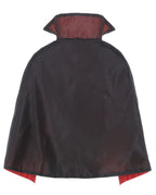 Children's Vampire Halloween Cape with Reversible Design and Stand Collar