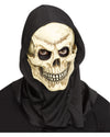Masque d’horreur d’Halloween représentant un crâne en décomposition, pour adulte, avec capuche