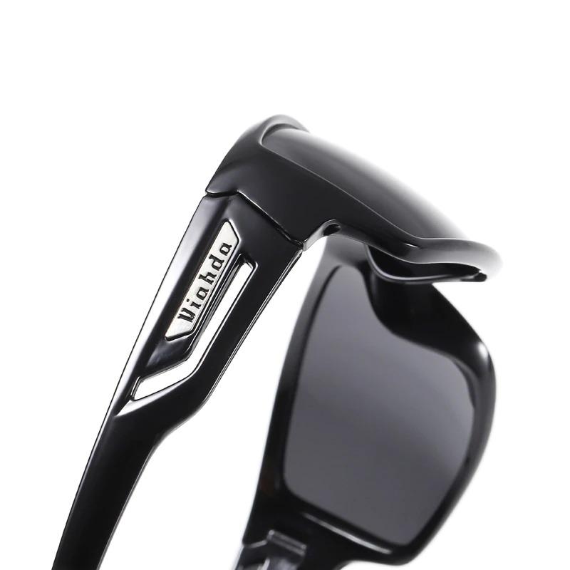 Sports Sunglasses with Rectangular Frames and Full Coverage Design