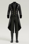 Men's Victorian Halloween Costume with Tailcoat, Trousers and Ruffled Shirt