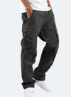 Men's Relaxed Fit Cargo Trousers with Multiple Pockets for Everyday Comfort