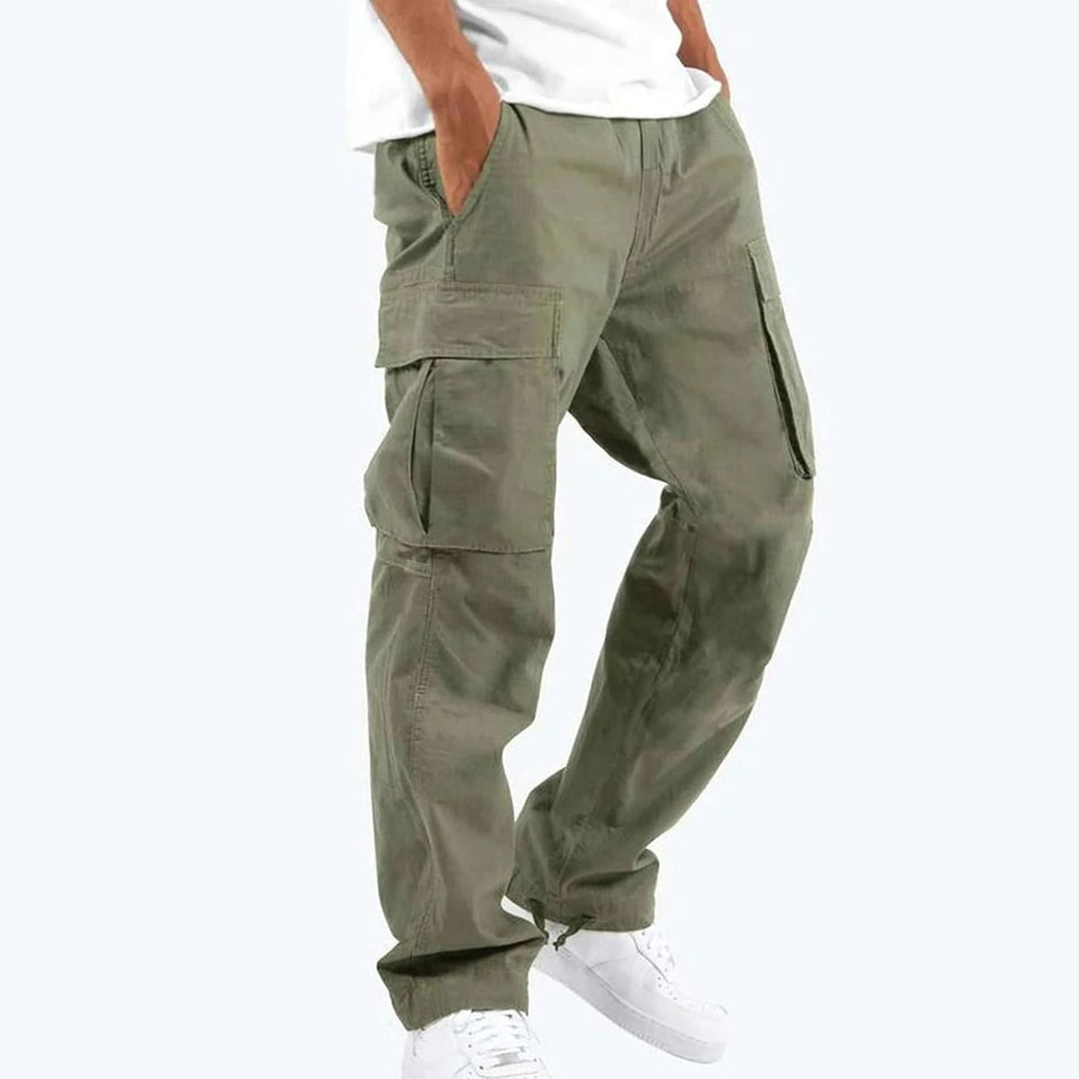 Pantalon cargo pour homme à coupe décontractée, multi-poches, pour un confort et un style au quotidien