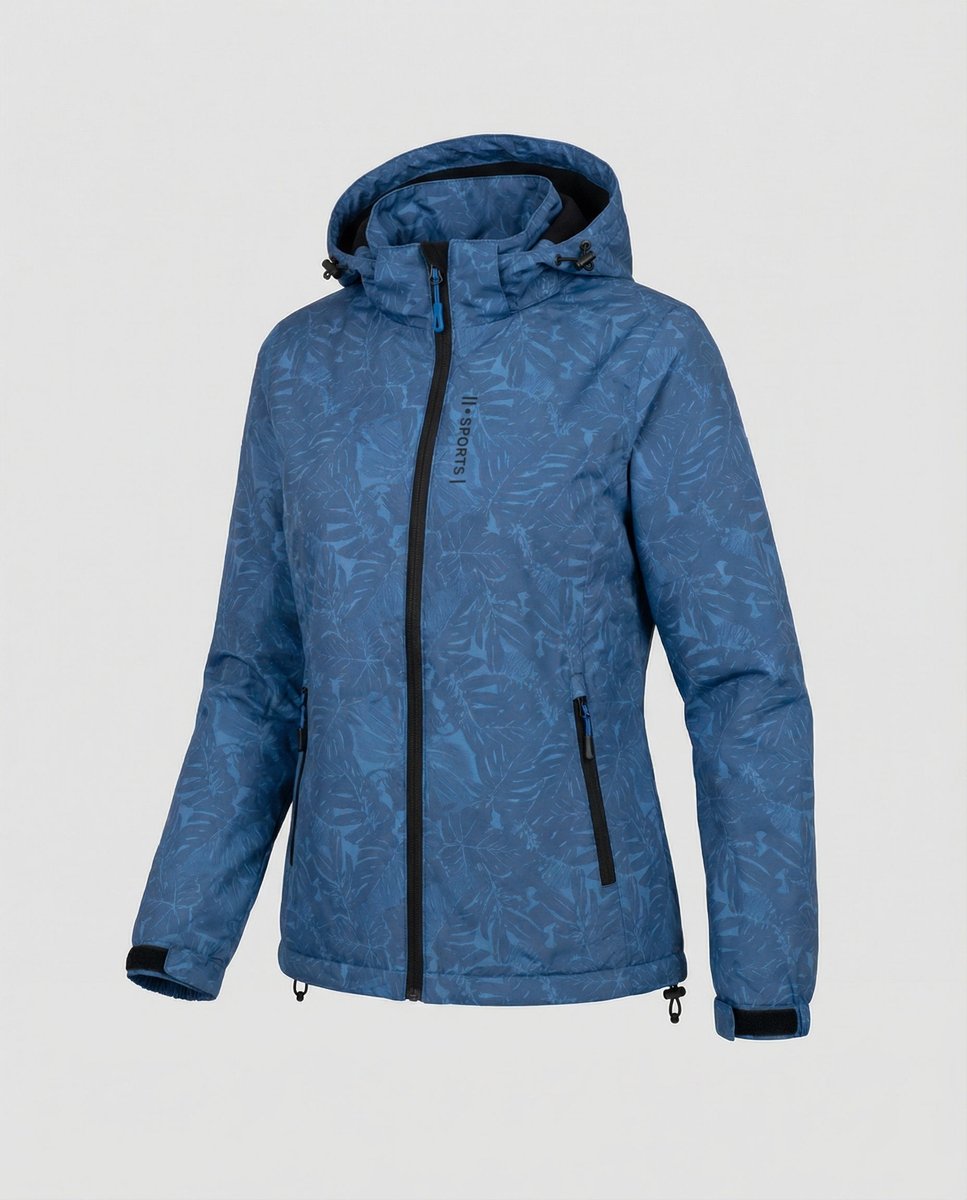 Veste d’hiver pour femme avec capuche et fermeture éclair sur le devant