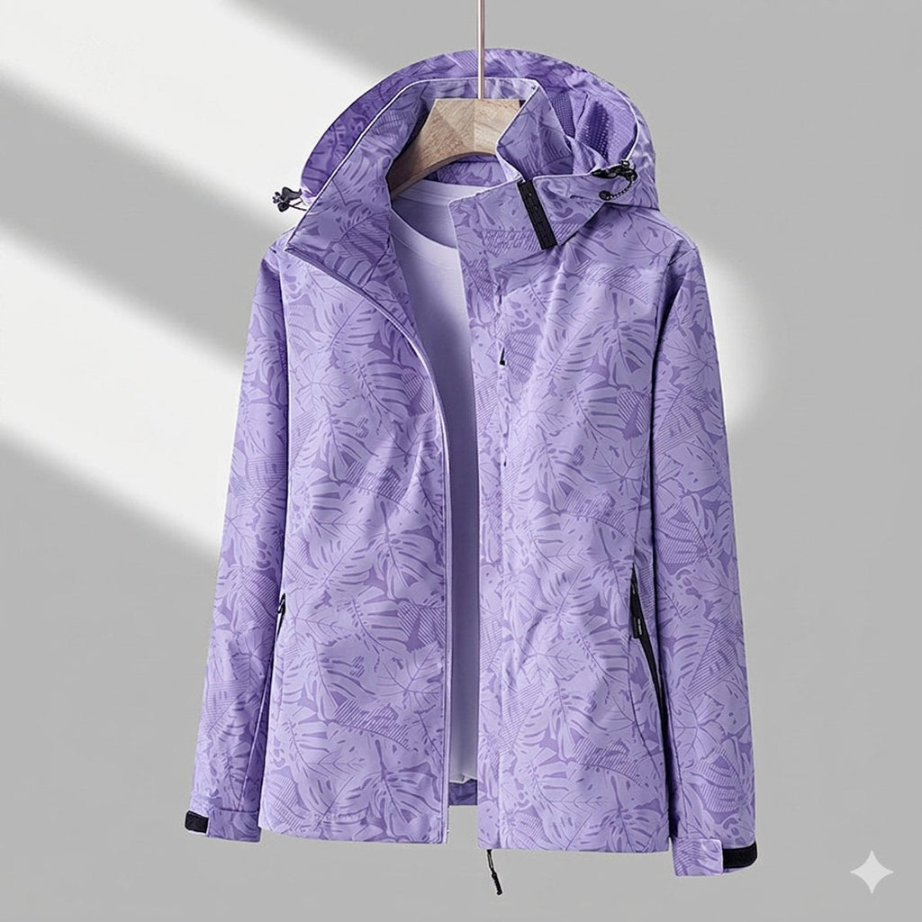 Women's Winter Jacket with Hood and Zip Front