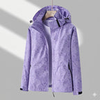 Women's Winter Jacket with Hood and Zip Front